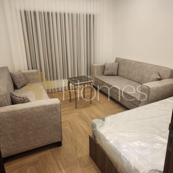 Furnished 3rd floor for rent in Al-Bunayyat, building area of 75m